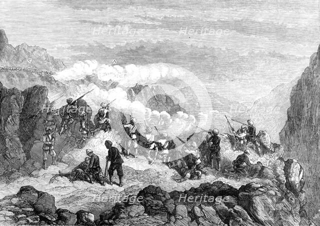 The Afghan War: conflict with the Zaimukhts at Zawa, near the Kuram Valley, 1880. Creator: Unknown.