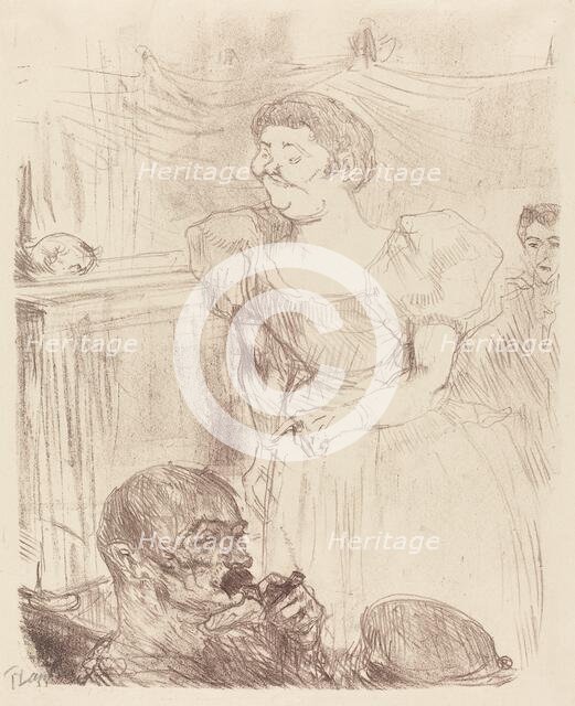 Di Ti Fellow - Englishmen at the Cafe-Concert (Di Ti Fellow - Anglaise au Café-Concert), 1898. Creator: Henri de Toulouse-Lautrec.