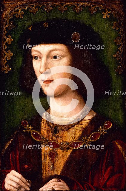 Portrait of King Henry VIII of England, c. 1513. Artist: English master  