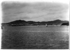 Vladivostok - panoramic view from harbor Artist: Jackson, William Henry (1843-1942)