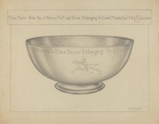 Silver Bowl, c. 1936. Creator: Giacinto Capelli.
