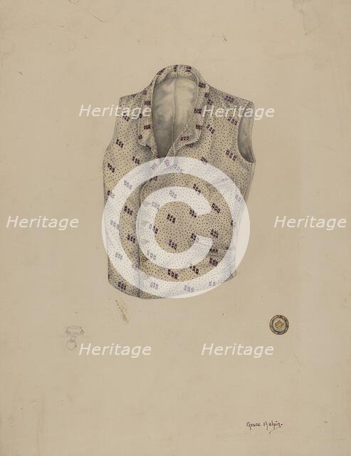 Waistcoat, c. 1938. Creator: Grace Halpin.