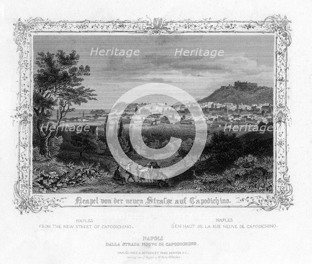 Naples from the New Street of Capodichino, Italy, 19th century. Artist: J Poppel