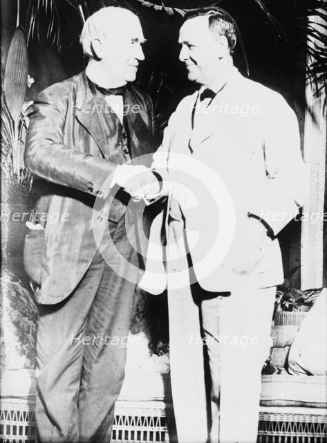 Thomas Alva Edison, Josephus Daniels, between c1910 and c1915. Creator: Bain News Service.