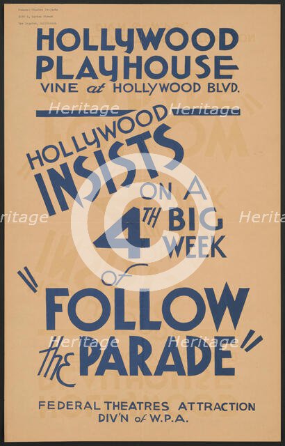 Follow the Parade, Los Angeles, [193-]. Creator: Unknown.