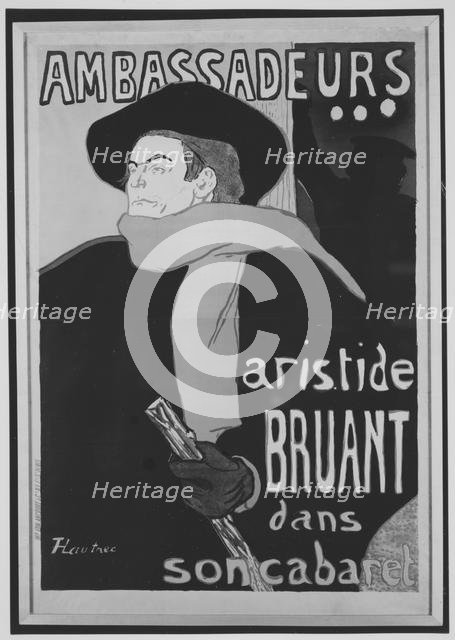 Ambassadeurs: Aristide Bruant, 1892., 1892. Creator: Henri de Toulouse-Lautrec.