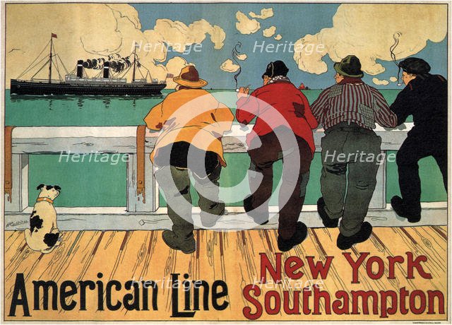 American Line, 1900. Artist: Cassiers, Henri (1858-1944)