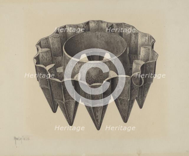 Cake Mold, c. 1941. Creator: Amelia Tuccio.