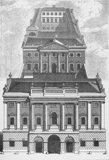 A perspective view of the Bank of England, 1743 (1903). Artist: Robert West.