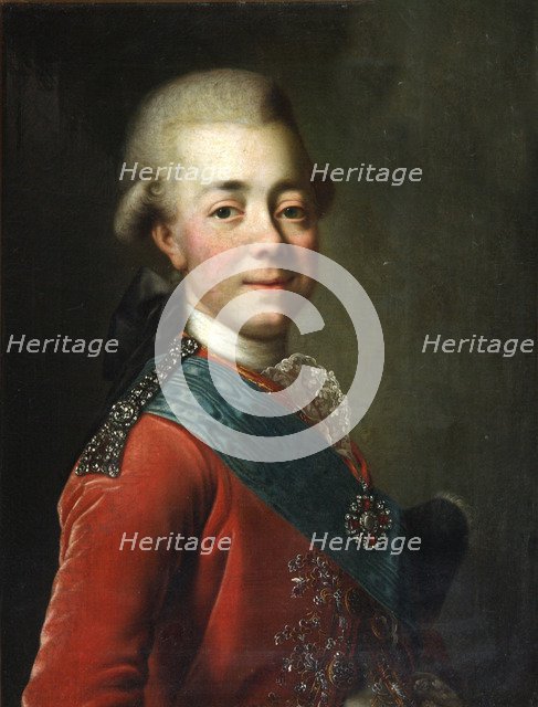 Portrait of Grand Duke Pavel Petrovich (1754-1801), 1770s. Artist: Levitsky, Dmitri Grigorievich (1735-1822)