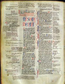 Justinian Codex, copy in parchment of the 13th century, it contains the first nine books of the c…