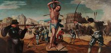 The Martyrdom of Saint Sebastian. Creator: Lopes, Gregório (c. 1490-1550).