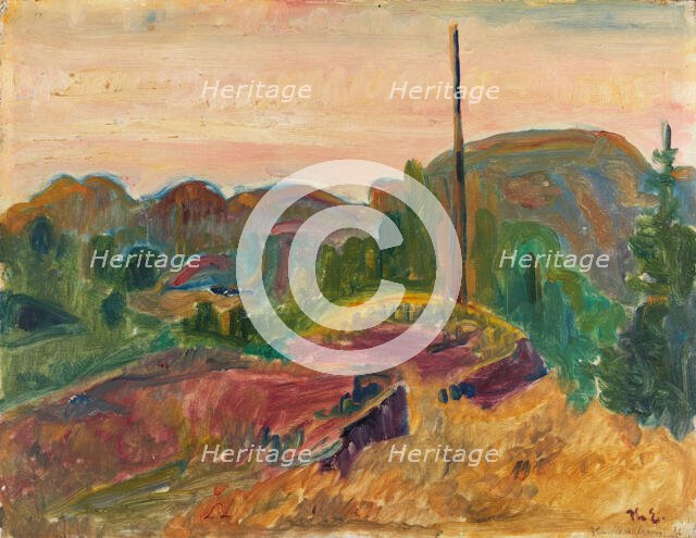 Evening Landscape, 1921. Creator: Thorvald Erichsen.