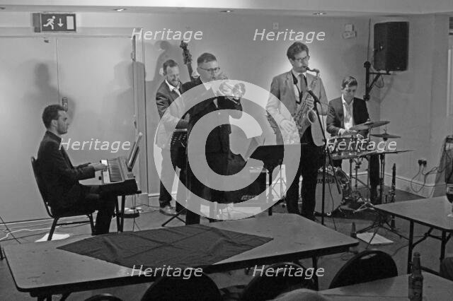 Davison-Hemstock Quintet, Spike’s Place, Beckenham, Kent, 2024. Creator: Brian O'Connor.