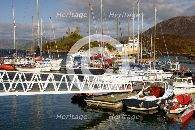 Kyleakin Harbour and Castle Moil, Skye, Highland, Scotland.