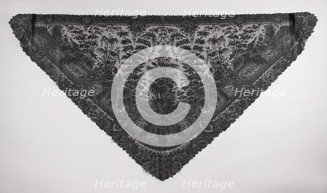 Shawl, French, 1860-70. Creator: Unknown.