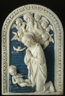 Adoration of the Christ Child, after 1479. Creator: Studio of Andrea della Robbia.