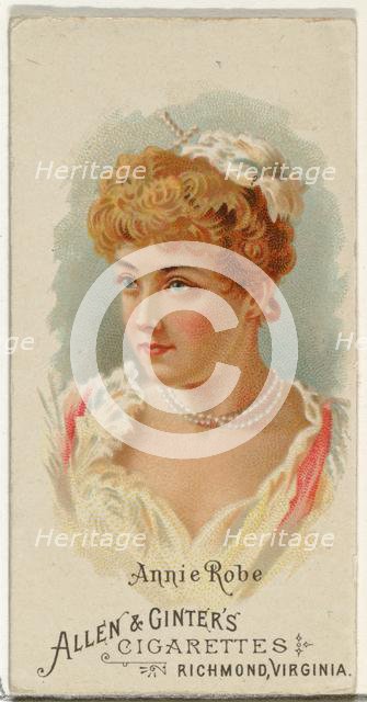 Annie Robe, from World's Beauties, Series 1 (N26) for Allen & Ginter Cigarettes, 1888., 1888. Creator: Allen & Ginter.