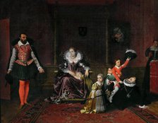 The Spanish ambassador surprises Henri IV playing with his children, 1817. Creator: Ingres, Jean Auguste Dominique (1780-1867).