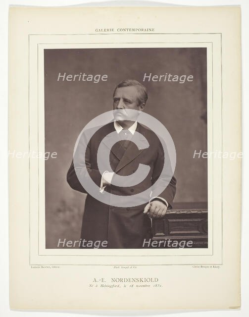 A. E. Nordenskiold (Swedish geologist and mineralogist, born Finland, 1832-1901), c. 1880. Creators: Benque, Benque and Klary.