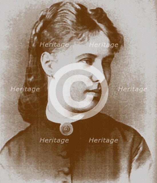 Portrait of Zinaida (Fekla) Nekrasova (1847-1915), wife of the poet Nikolai Nekrasov.