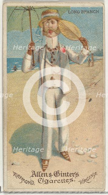 Long Branch, from World's Dudes series (N31) for Allen & Ginter Cigarettes, 1888. Creator: Allen & Ginter.