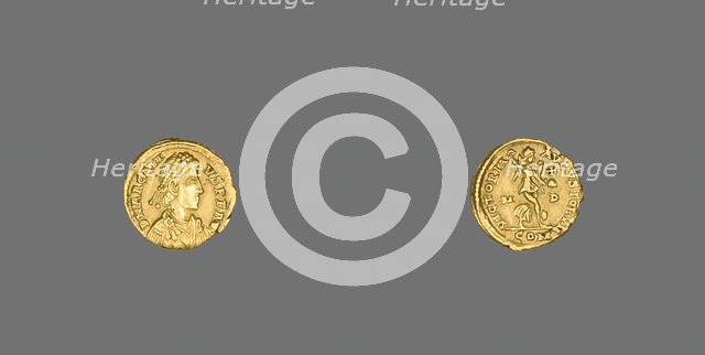 Quinarius (Coin) Portraying Emperor Arcadius, 393 (Spring)-394 (6 September). Creator: Unknown.