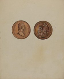 Medal (Bronze), c. 1936. Creators: Vincent Murphy, Florence Stevenson.