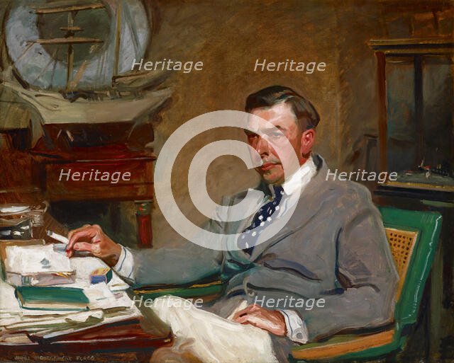 Portrait of Booth Tarkington, 1916. Creator: James Montgomery Flagg.