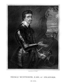 Thomas Wentworth, 1st Earl of Strafford, English statesman, (1823).Artist: R Cooper