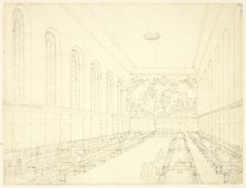 Study for Chelsea Hospital, from Microcosm of London, c. 1810. Creator: Augustus Charles Pugin.