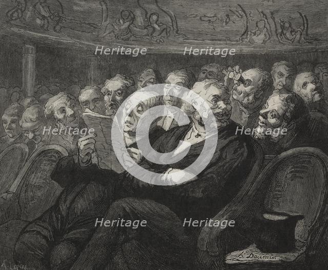 The Theatre: The Orchestra Pit. Creator: Honoré Daumier (French, 1808-1879).