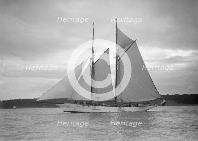 The schooner 'Esma', 1911. Creator: Kirk & Sons of Cowes.