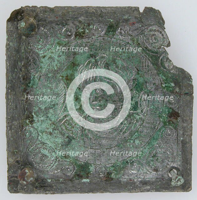 Tinned-Copper Plaque with a Personification, Byzantine, 350-400. Creator: Unknown.