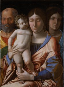The Holy Family with a saint, 1495. Creator: Mantegna, Andrea (1431-1506).