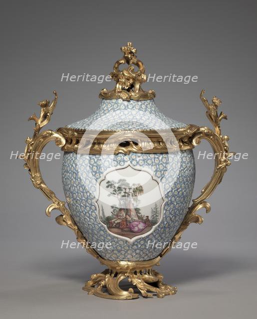 Covered Vase (2 of 2), mid-1700s. Creator: Meissen Porcelain Factory (German).