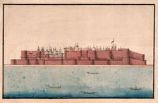 The back view of a large palace or mahal, (between 1800 and 1899?). Creator: Unknown.