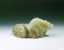 Yellow jade Brahman bull, Tang dynasty, China, 618-907. Artist: Unknown