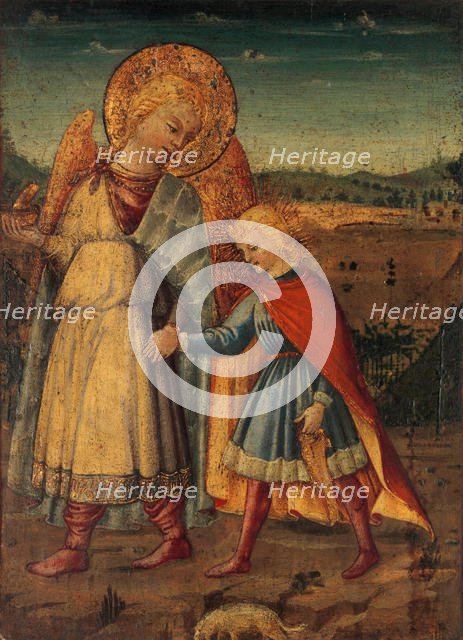 The Archangel Raphael and Tobias, early to mid-1460s. Creator: Workshop of Neri di Bicci (Italian, Florence 1419-1491 Florence).