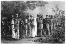 'Capture of the King of Delhi by Captain Hodson', 1858, (c1860). Artist: Unknown