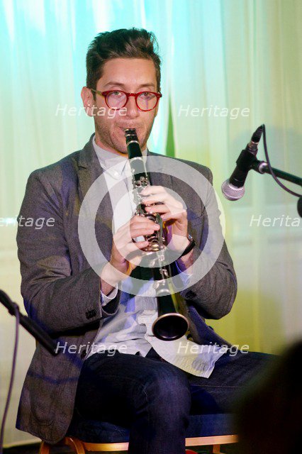 Giacomo Smith, Watermill Jazz Club, Dorking, Surrey, 26th July 2016. Artist: Brian O'Connor.