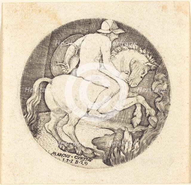 Marcus Curtius, 1529. Creator: Master I. B..