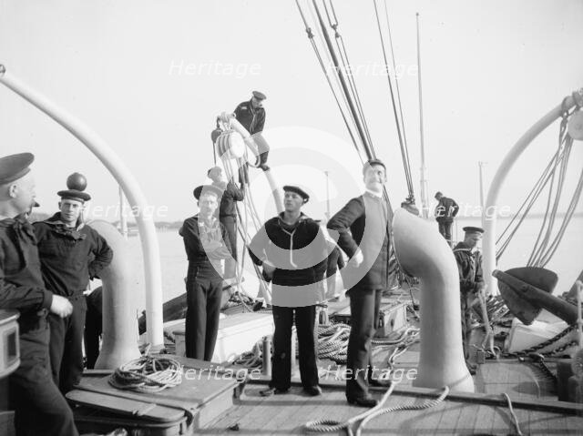 U.S.S. Newark, forecastle, between 1891 and 1901. Creator: William H. Jackson.