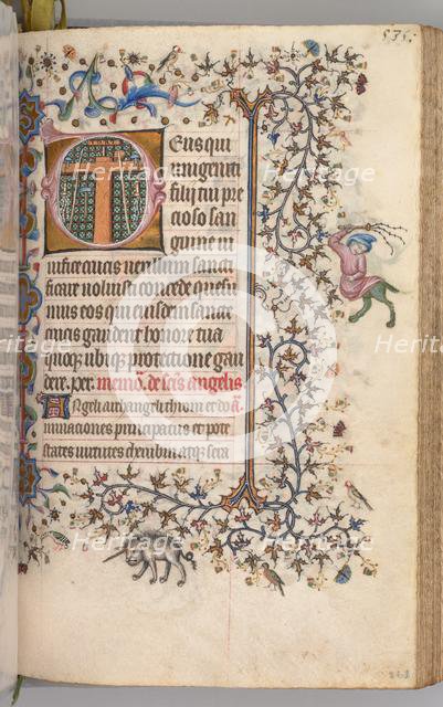 Hours of Charles the Noble, King of Navarre (1361-1425): fol. 262r, Instruments of the Passion, c. 1 Creator: Master of the Brussels Initials and Associates (French).