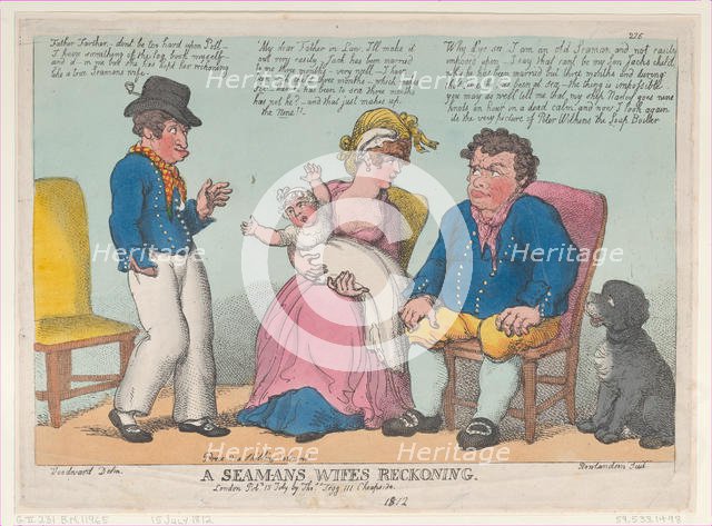 A Seaman's Wife's Reckoning, July 15, 1812., July 15, 1812. Creator: Thomas Rowlandson.