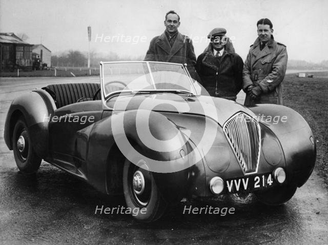 1946 Healey Westland, Donald Healey in middle. Creator: Unknown.