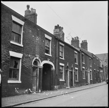 Abandoned houses in a terraced street, Stoke-on-Trent, 1965-1968. Creator: Eileen Deste.