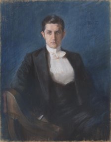 Portrait of Dmitry Vladimirovich Filosofov (1872-1940), 1897. Creator: Bakst, Léon (1866-1924).