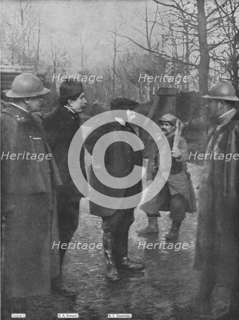 ''Le presdent de la commission senatoriale de l'armee en Foret d'apremont.', 1916. Creator: Unknown.