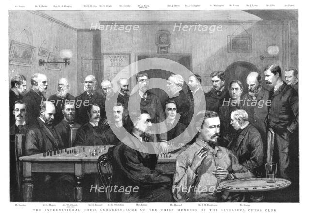 ''The International Chess Congress - Some of the Chief Members of the Liverpool Chess Club', 1890. Creator: Unknown.